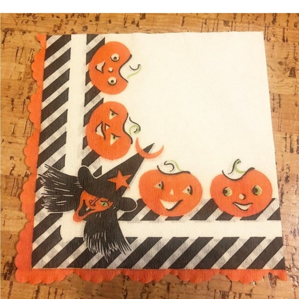 Vintage Paper Halloween napkin